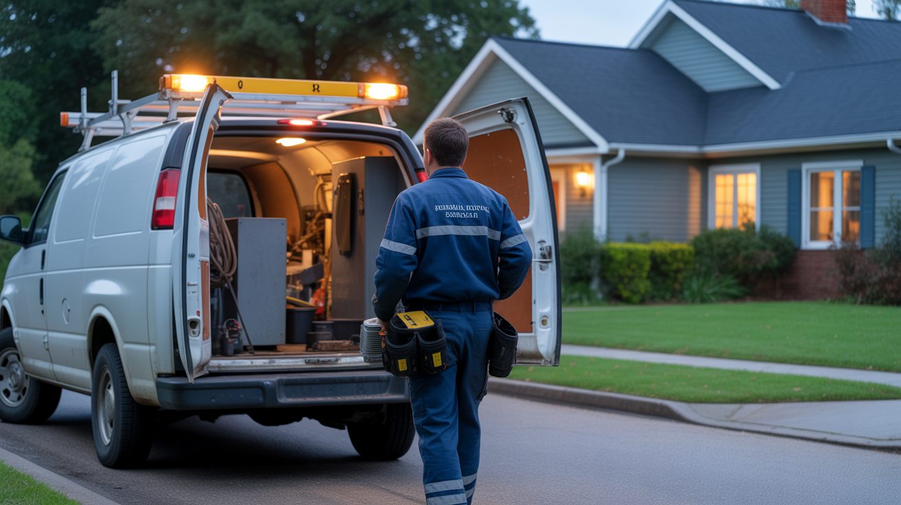 Emergency crew responding to a call in Newcastle